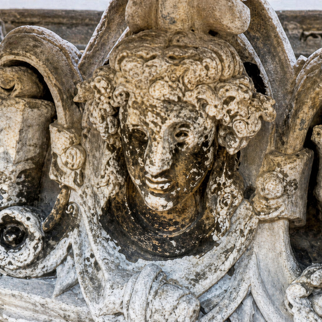 Mascaron avant restauration