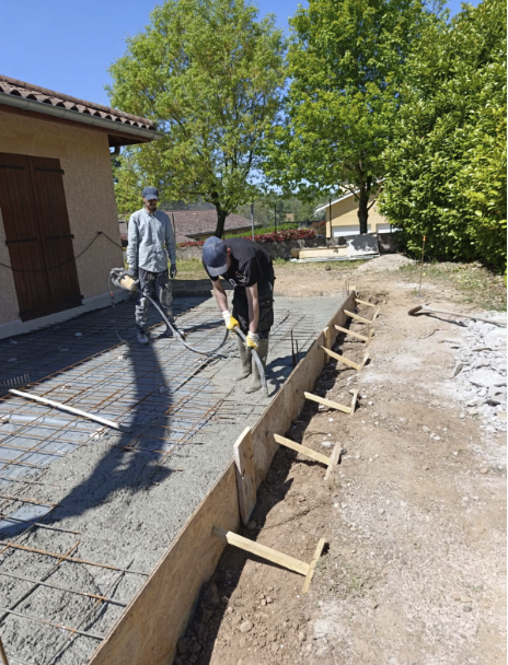 Ferraillage et béton – extension maison Selesta