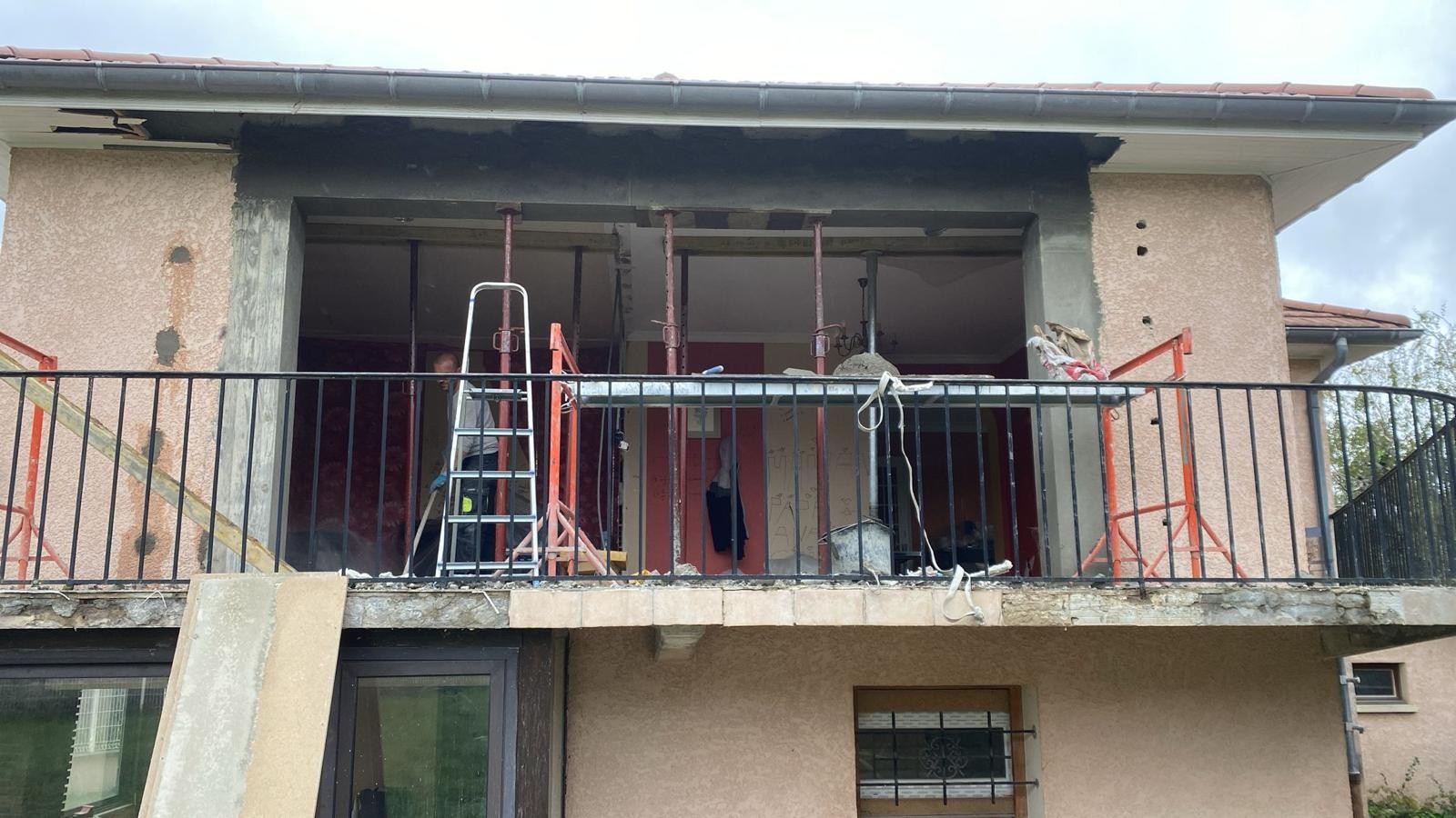 Pendant les travaux – pose IPN